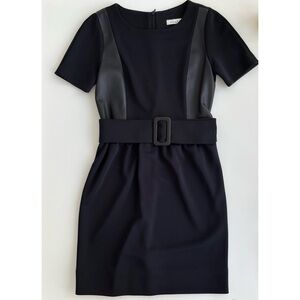Sandro LBD with lamb leather details